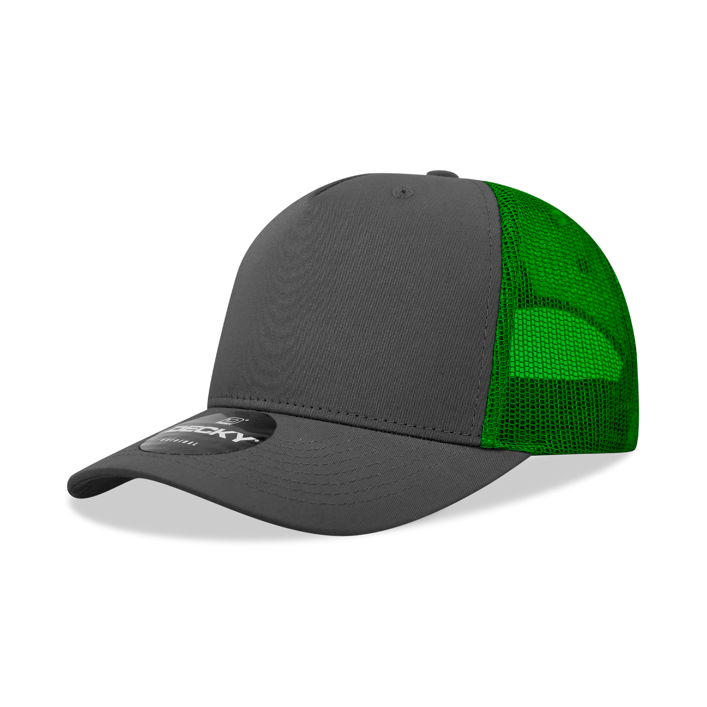 5 Panel Mid Profile Structured Cotton Blend Trucker