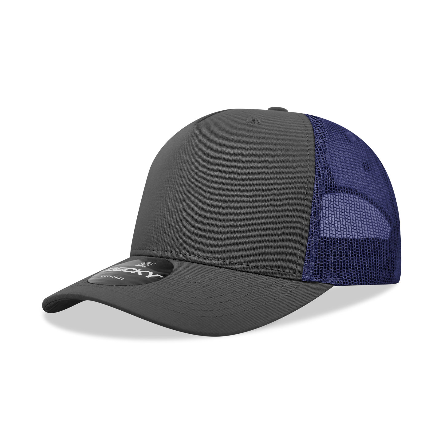 5 Panel Mid Profile Structured Cotton Blend Trucker