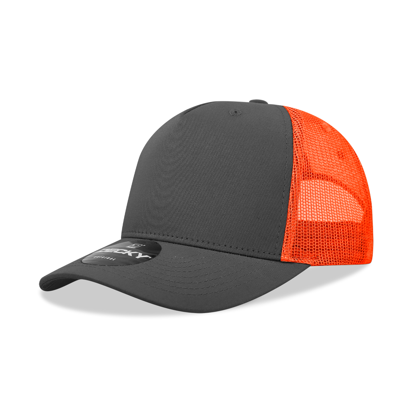 5 Panel Mid Profile Structured Cotton Blend Trucker