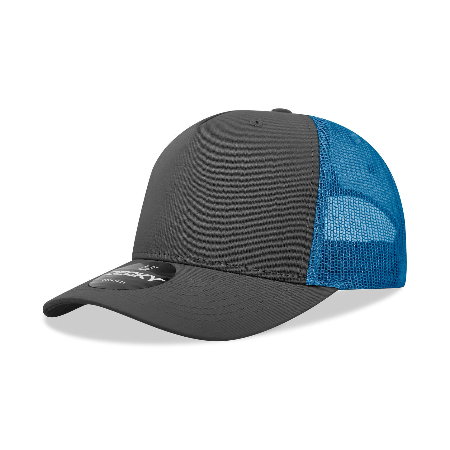 5 Panel Mid Profile Structured Cotton Blend Trucker