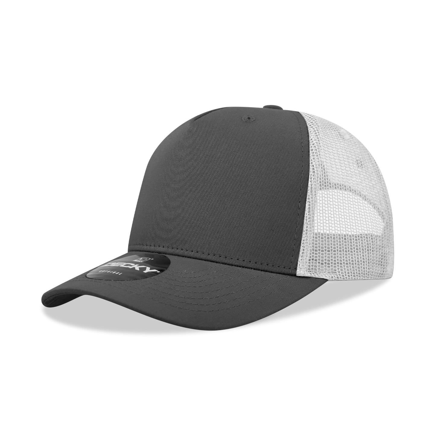 5 Panel Mid Profile Structured Cotton Blend Trucker
