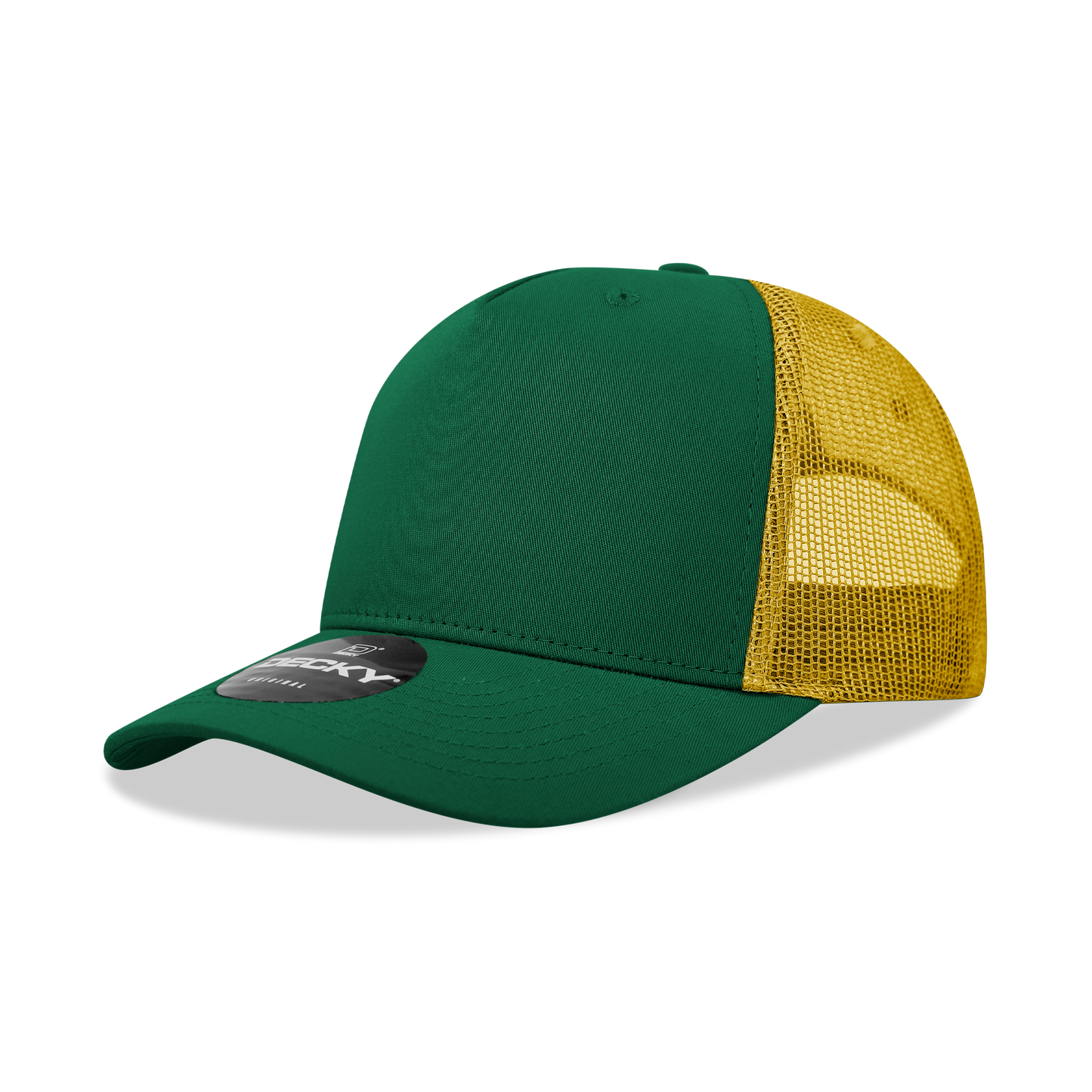 5 Panel Mid Profile Structured Cotton Blend Trucker
