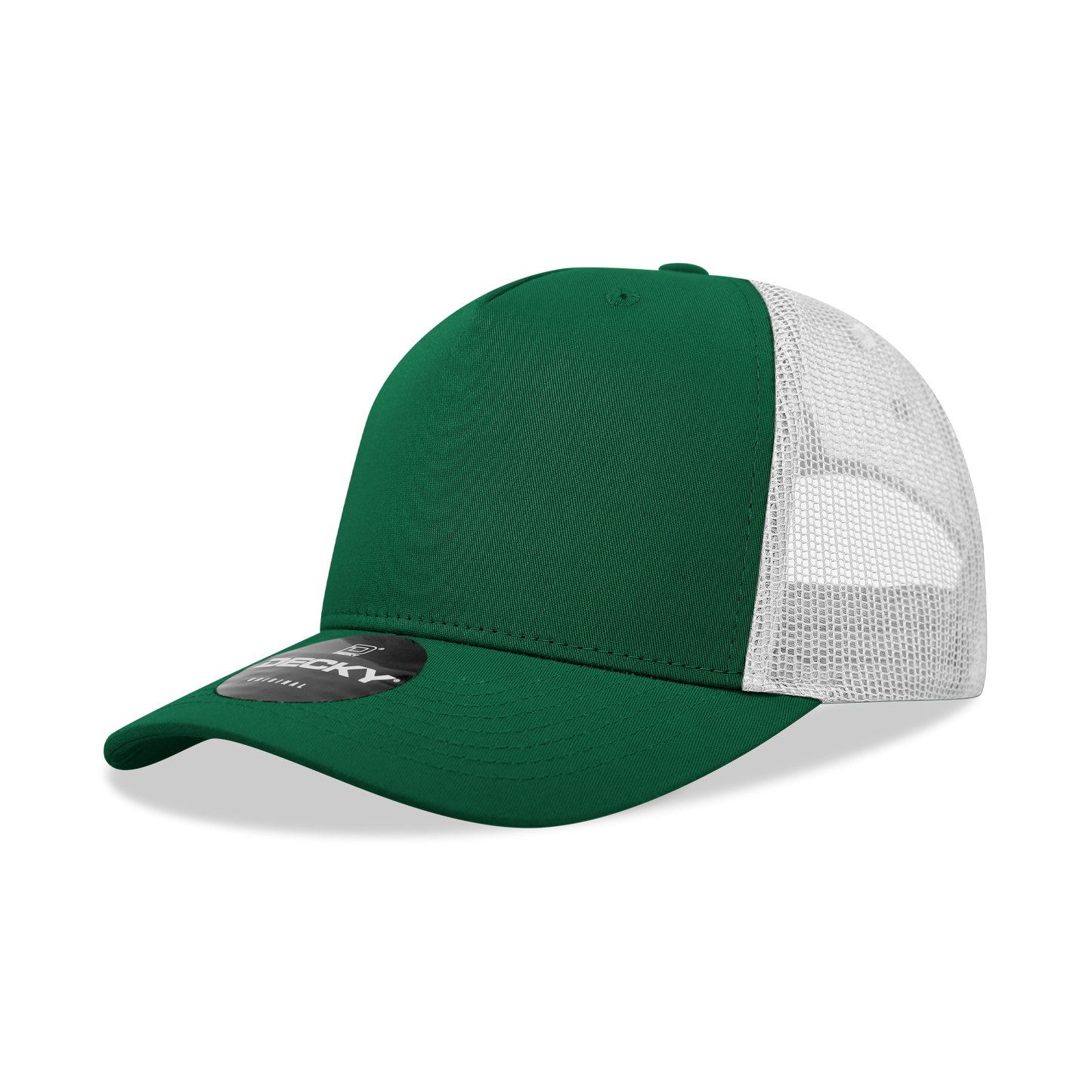 5 Panel Mid Profile Structured Cotton Blend Trucker