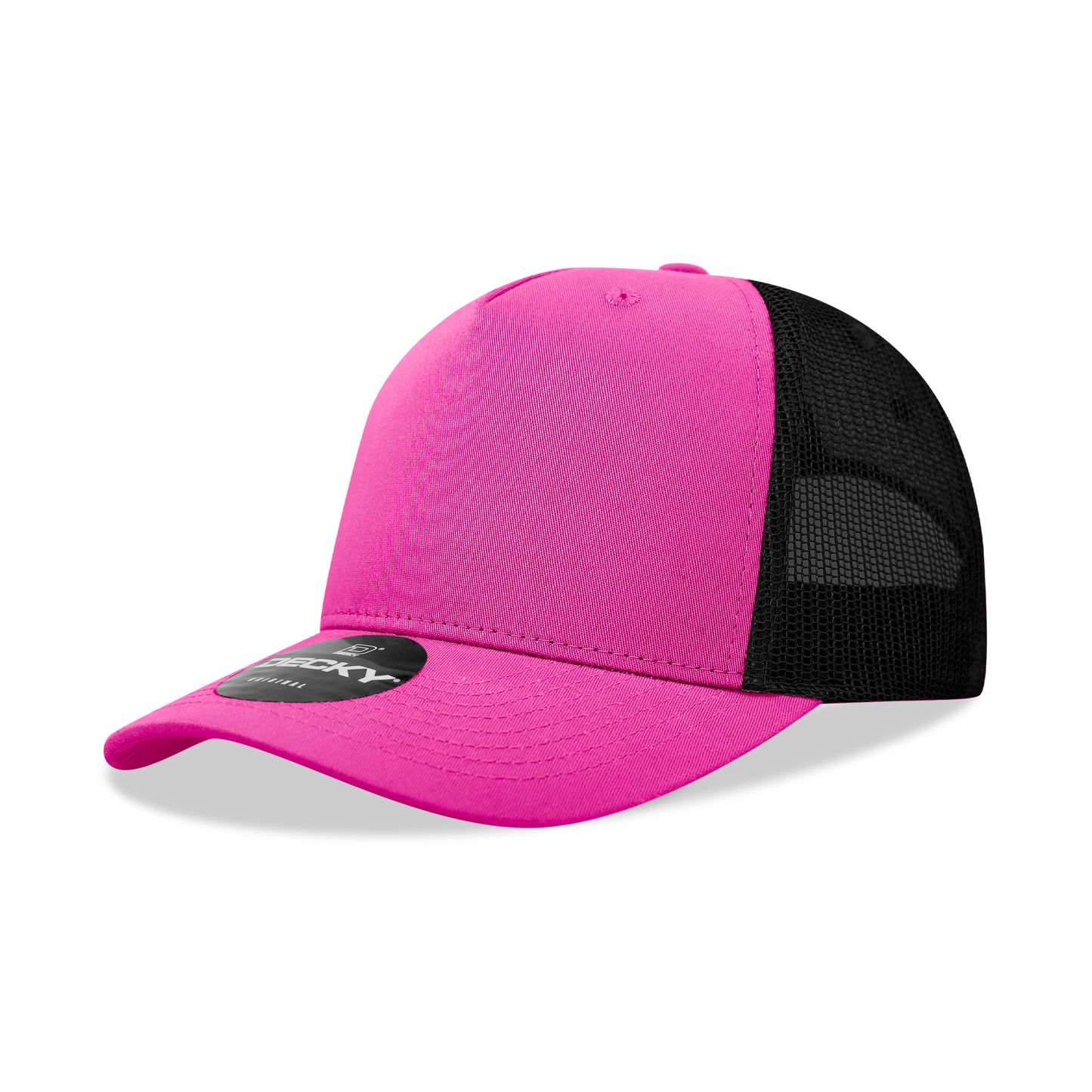 5 Panel Mid Profile Structured Cotton Blend Trucker