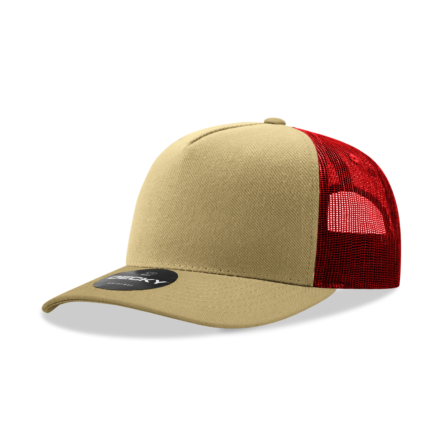 5 Panel Mid Profile Structured Cotton Blend Trucker