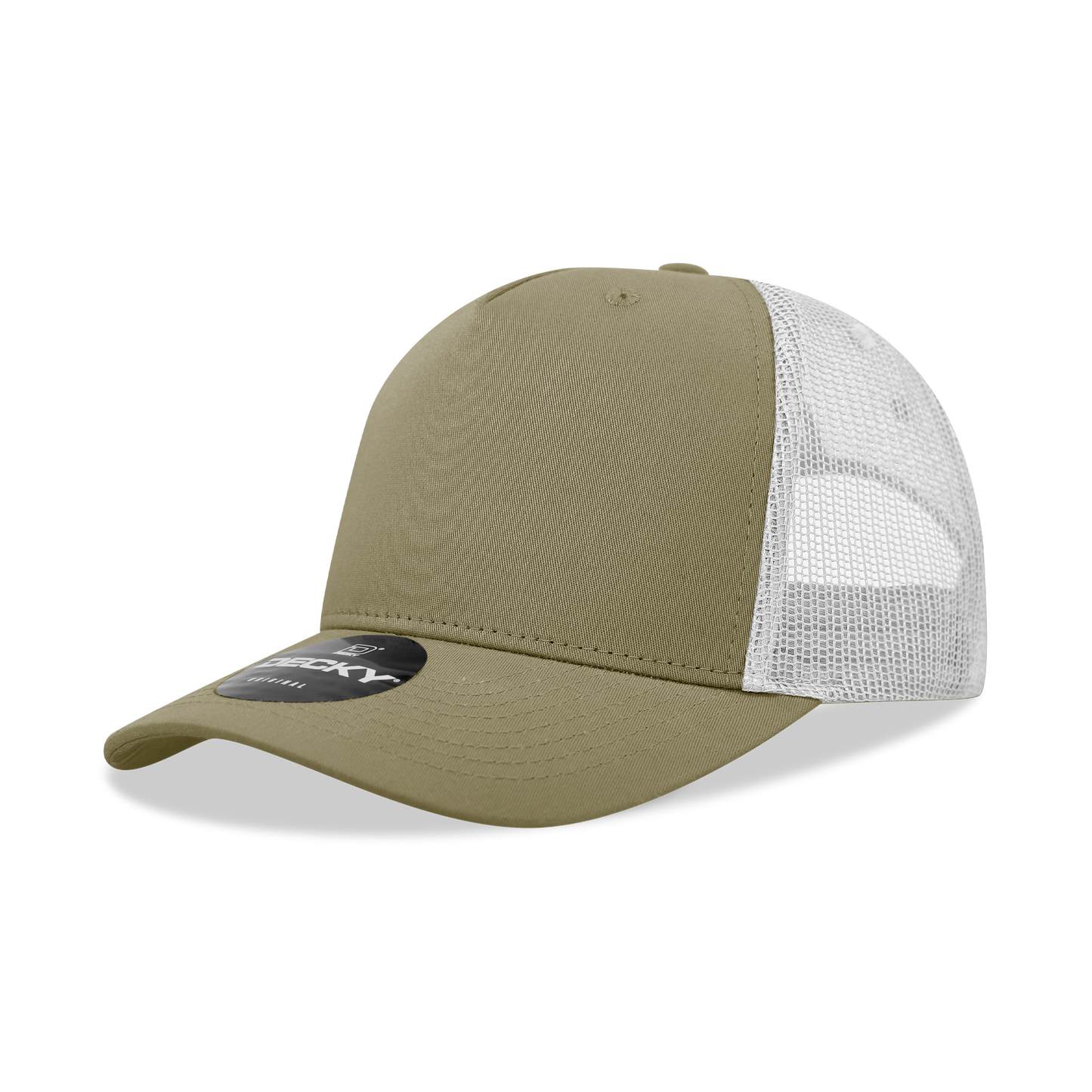 5 Panel Mid Profile Structured Cotton Blend Trucker