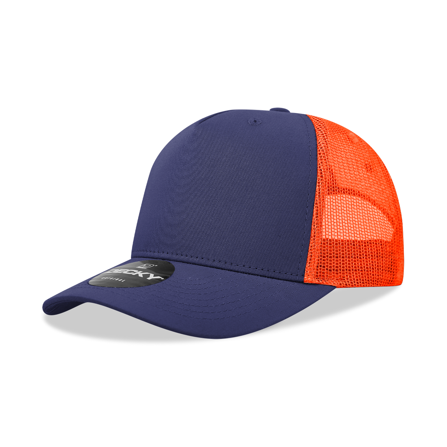 5 Panel Mid Profile Structured Cotton Blend Trucker
