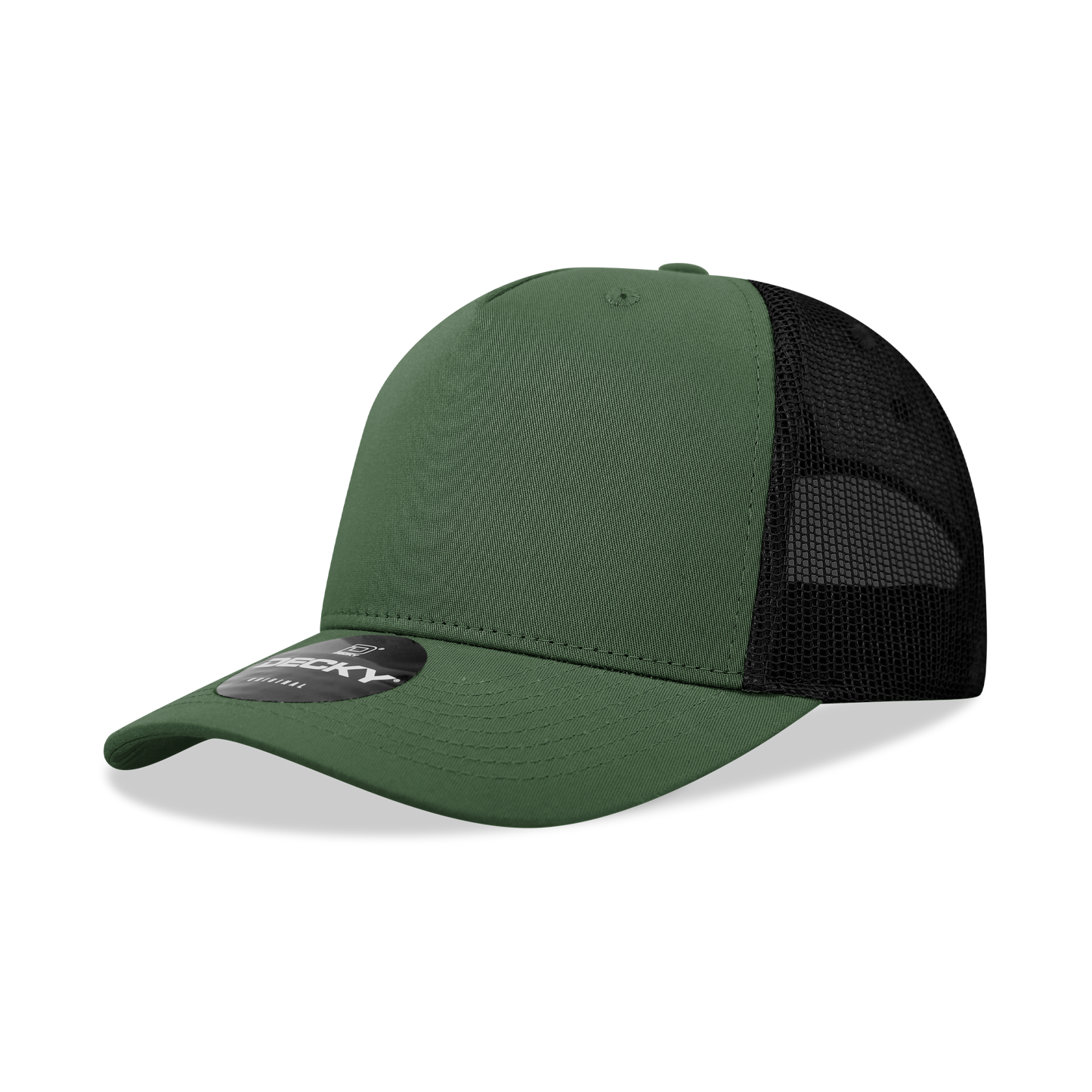 5 Panel Mid Profile Structured Cotton Blend Trucker