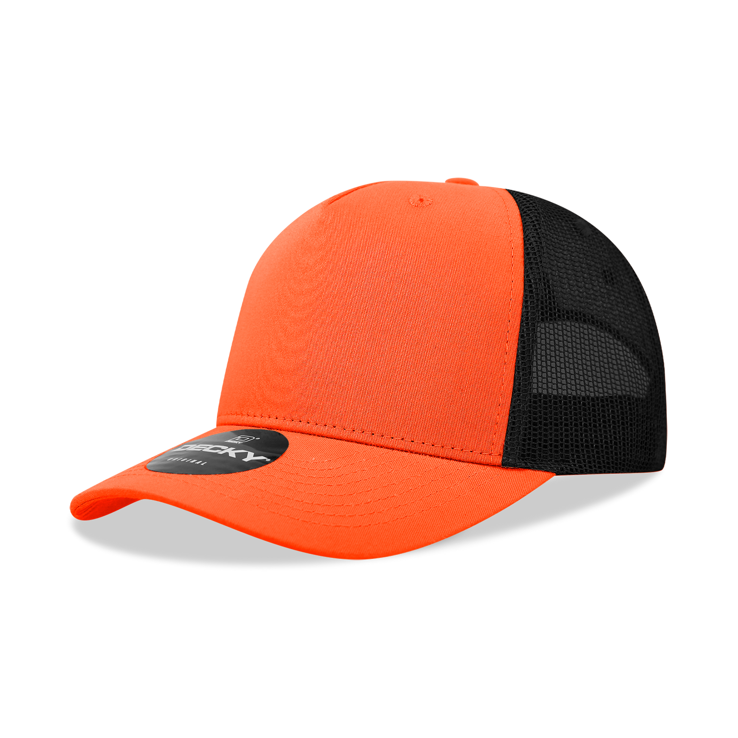 5 Panel Mid Profile Structured Cotton Blend Trucker