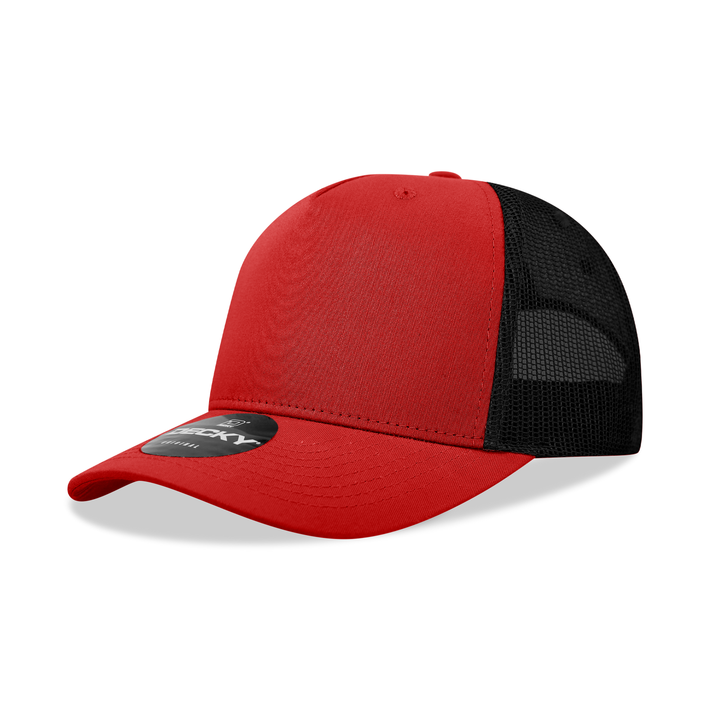 5 Panel Mid Profile Structured Cotton Blend Trucker