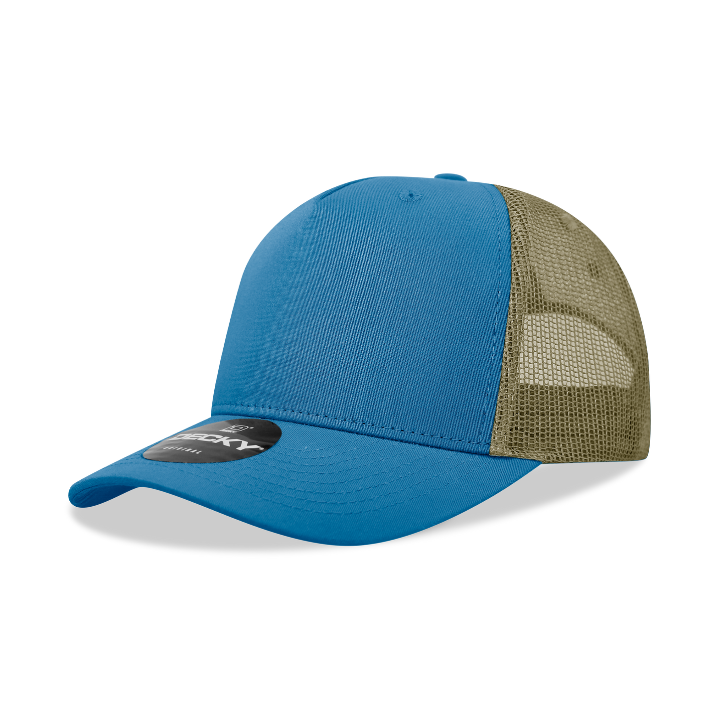 5 Panel Mid Profile Structured Cotton Blend Trucker