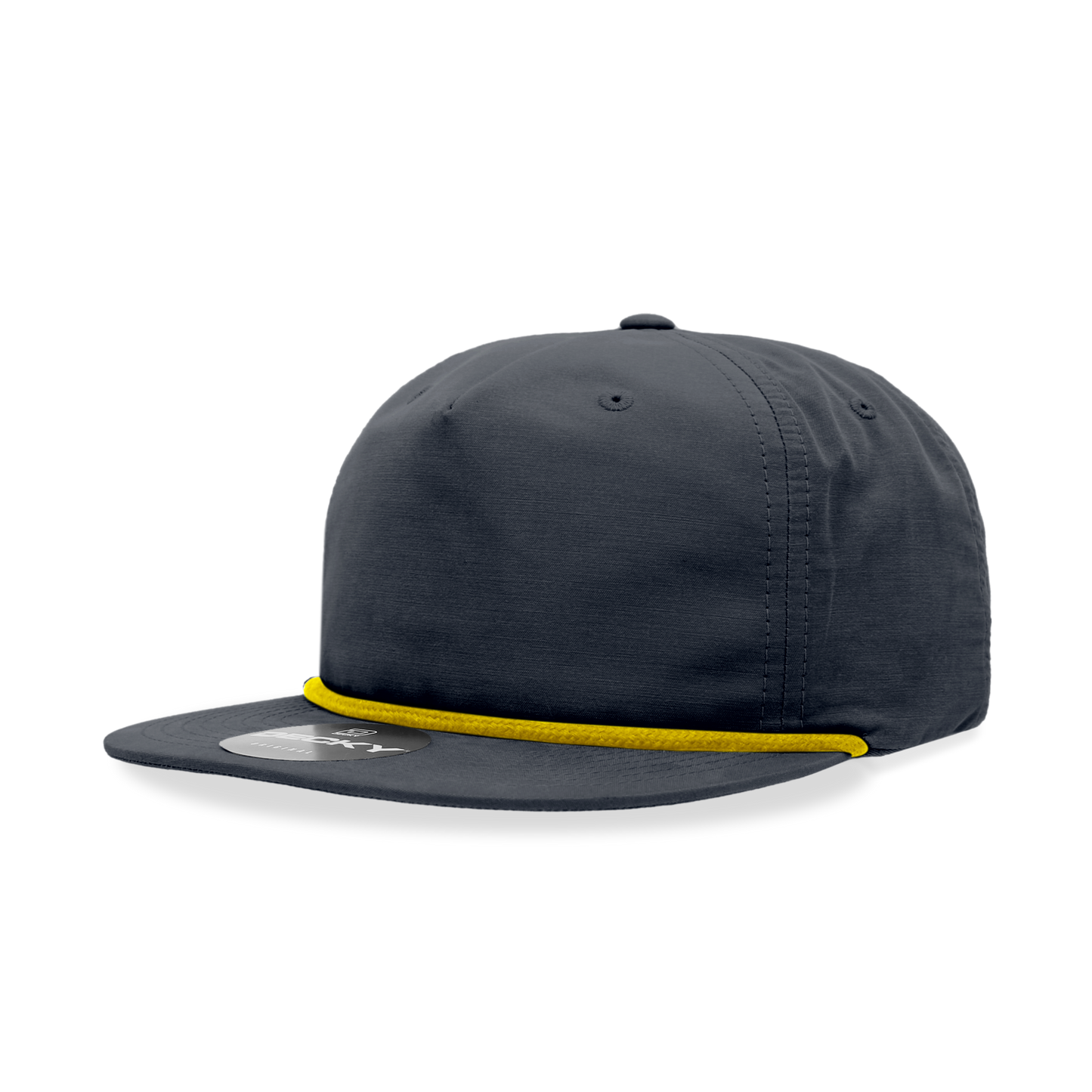 5 Panel High Profile Relaxed Cotton Blend Rope Hat