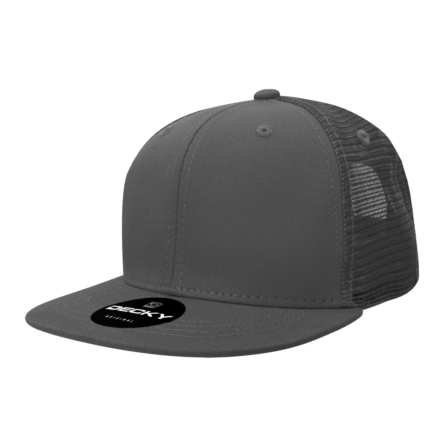 6 Panel High Profile Structured Cotton Blend Trucker