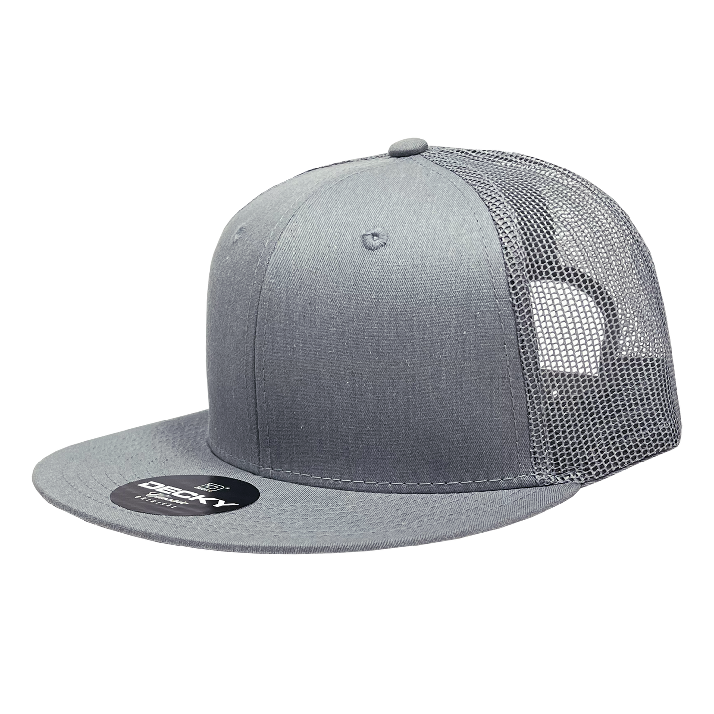 6 Panel High Profile Structured Cotton Blend Trucker