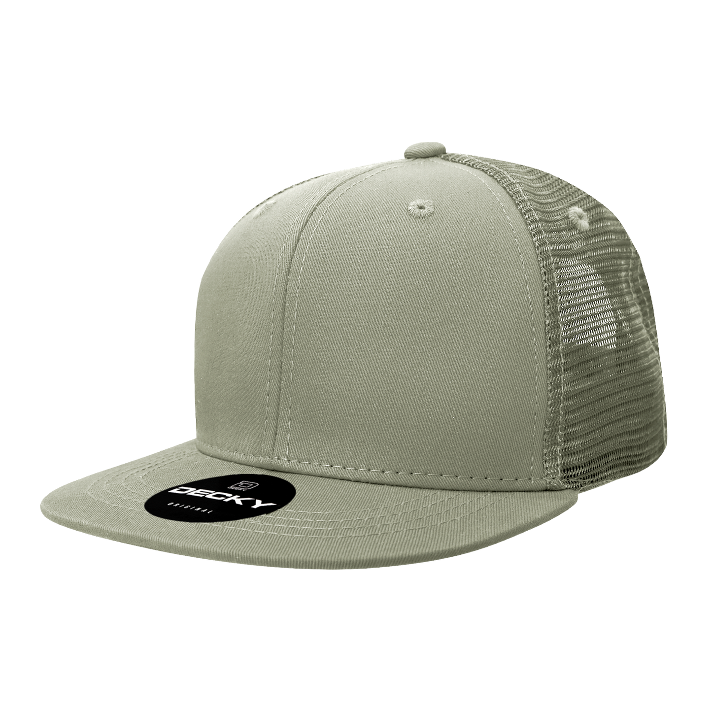 6 Panel High Profile Structured Cotton Blend Trucker