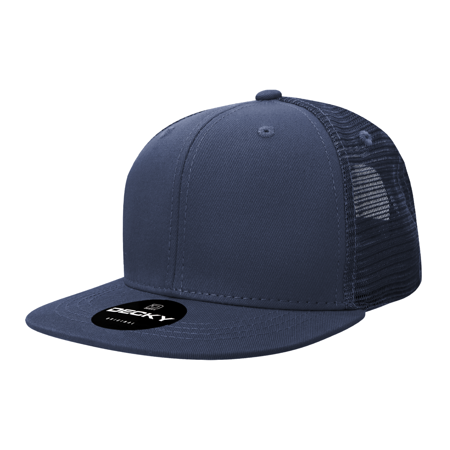 6 Panel High Profile Structured Cotton Blend Trucker