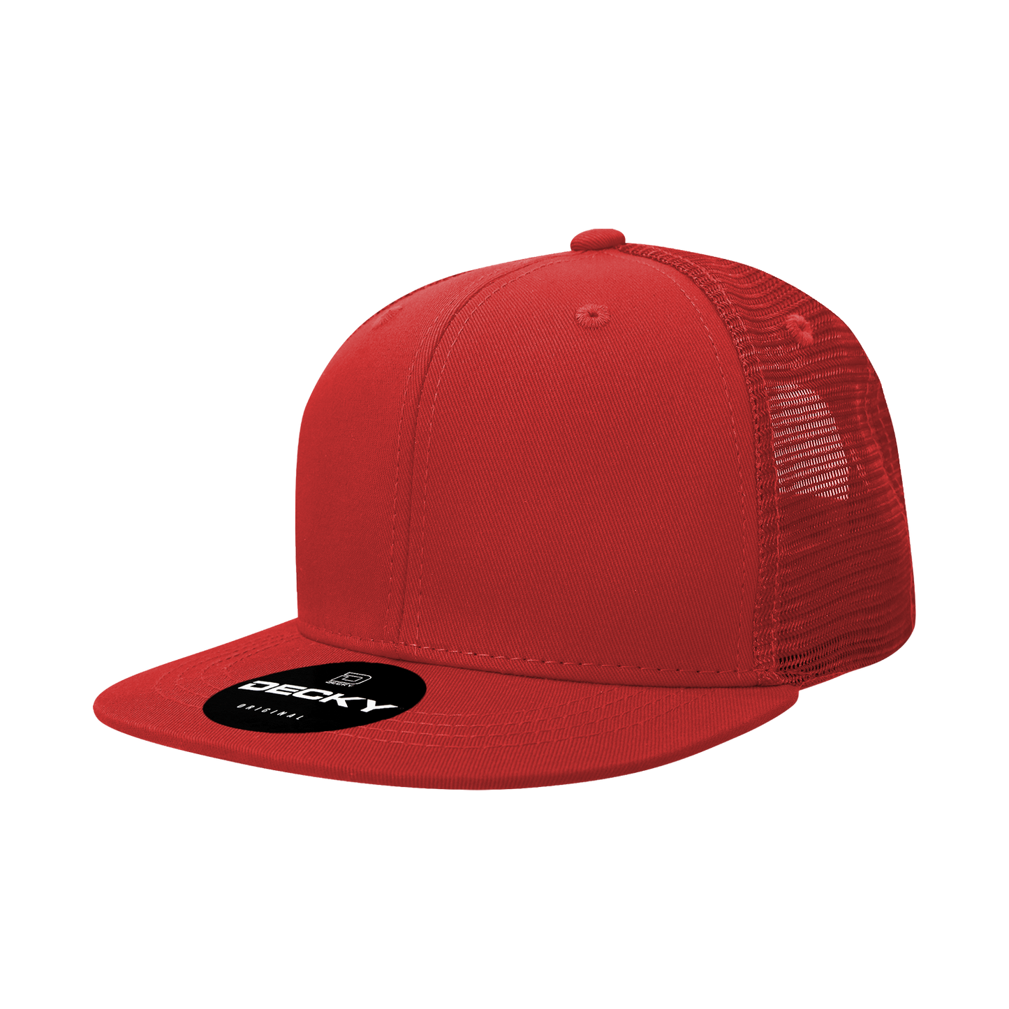 6 Panel High Profile Structured Cotton Blend Trucker