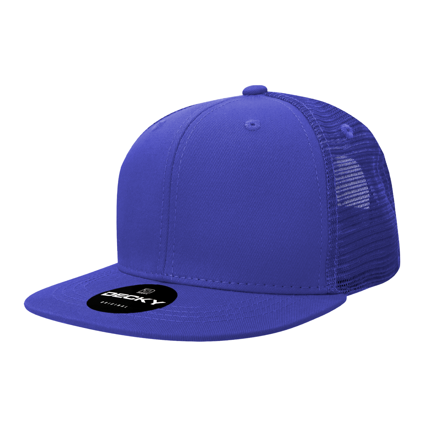 6 Panel High Profile Structured Cotton Blend Trucker