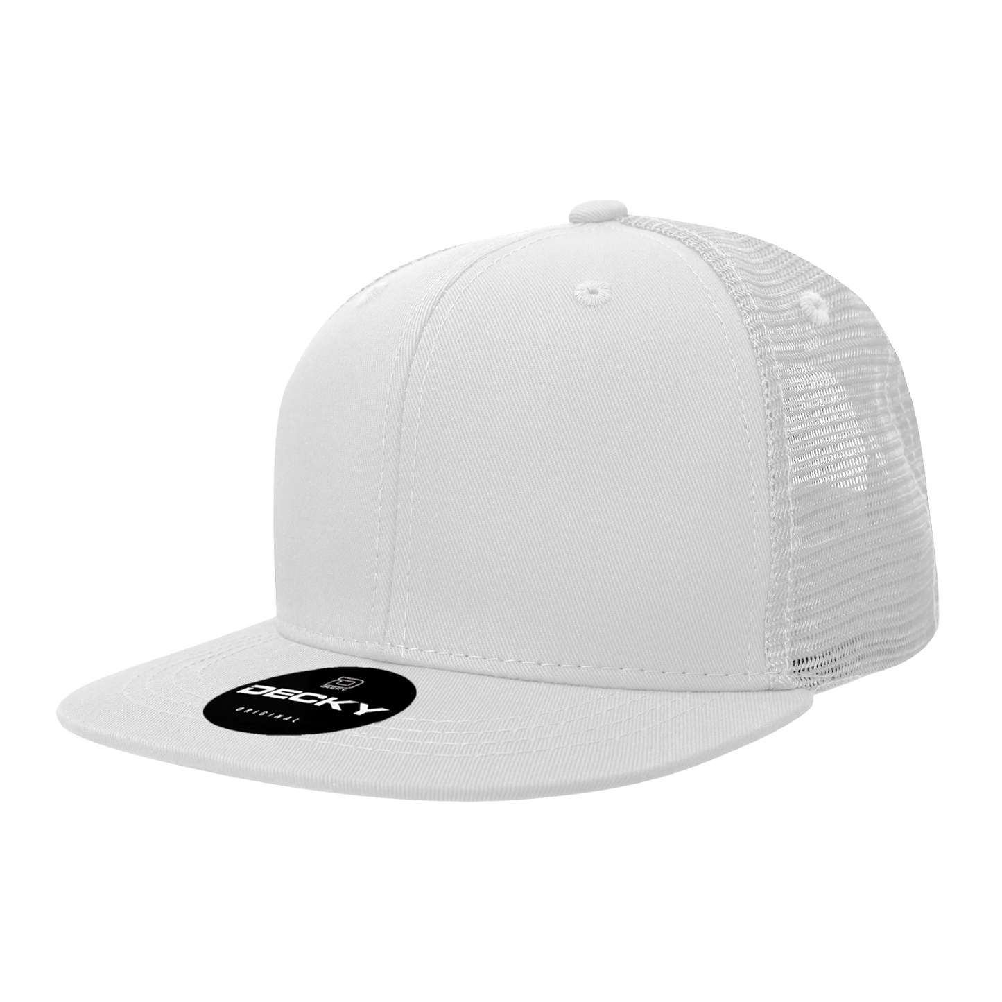 6 Panel High Profile Structured Cotton Blend Trucker
