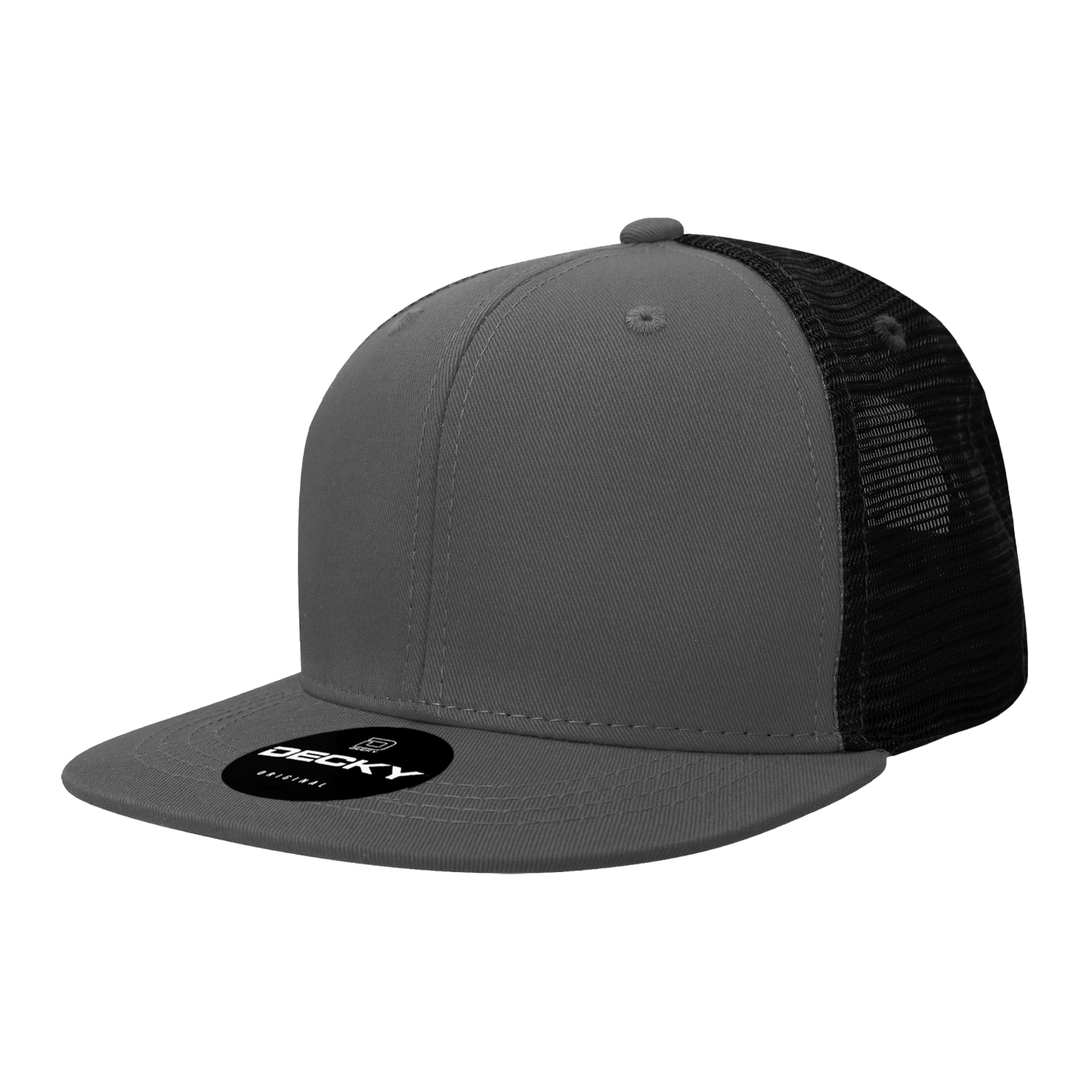6 Panel High Profile Structured Cotton Blend Trucker