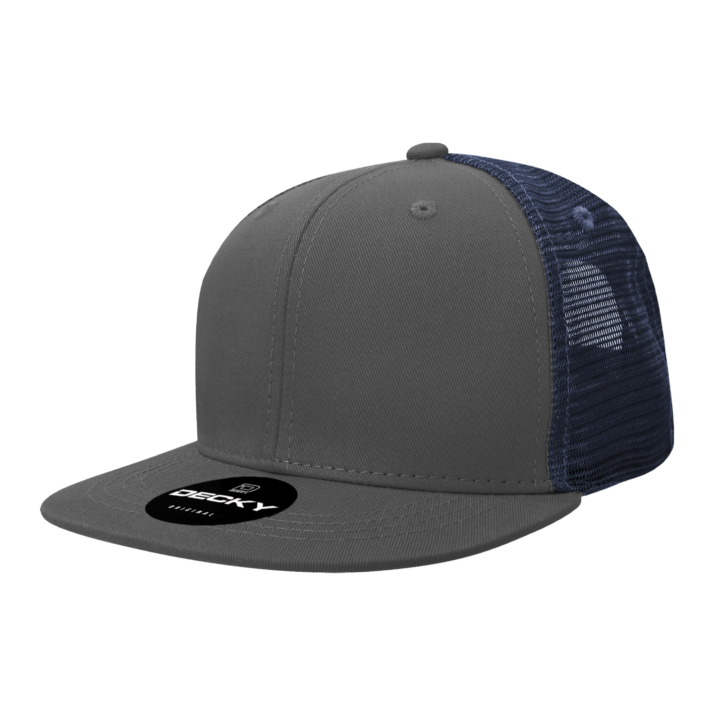 6 Panel High Profile Structured Cotton Blend Trucker