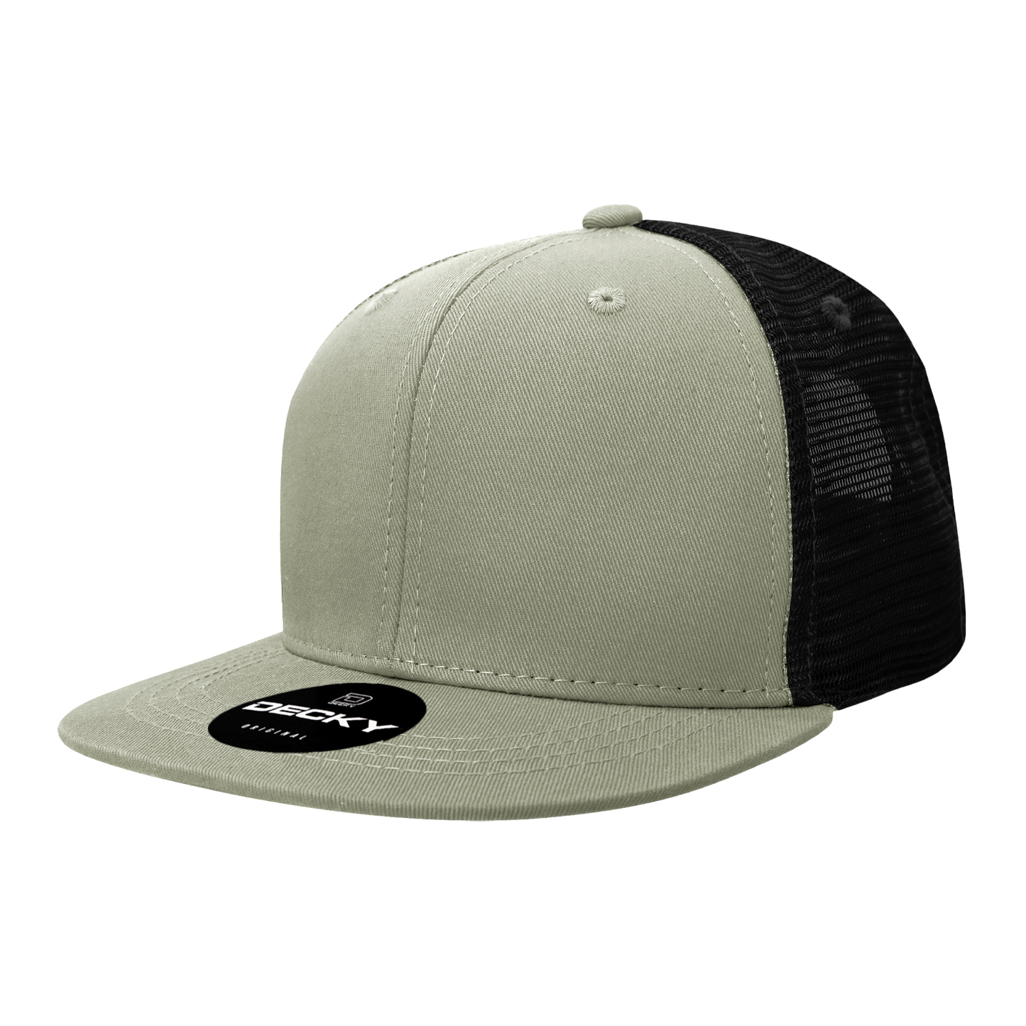 6 Panel High Profile Structured Cotton Blend Trucker