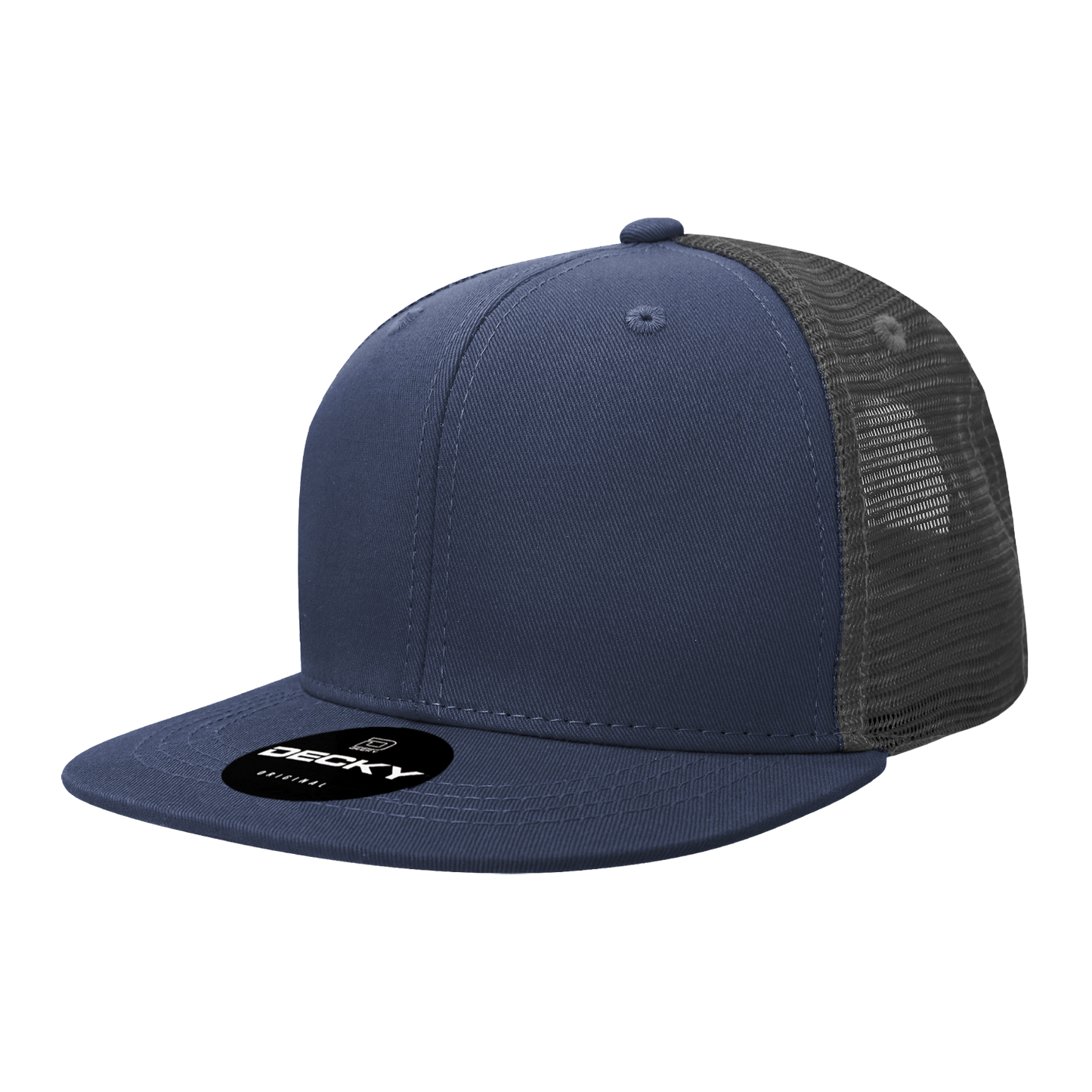 6 Panel High Profile Structured Cotton Blend Trucker