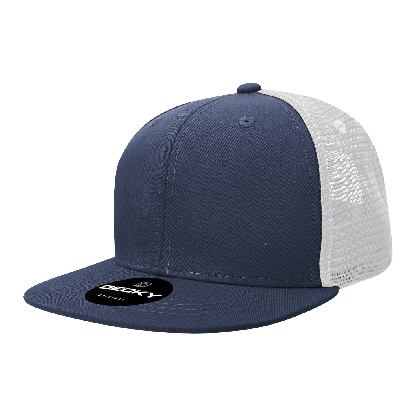 6 Panel High Profile Structured Cotton Blend Trucker