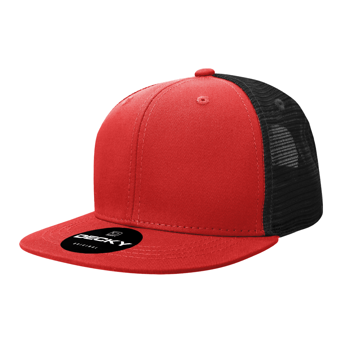 6 Panel High Profile Structured Cotton Blend Trucker