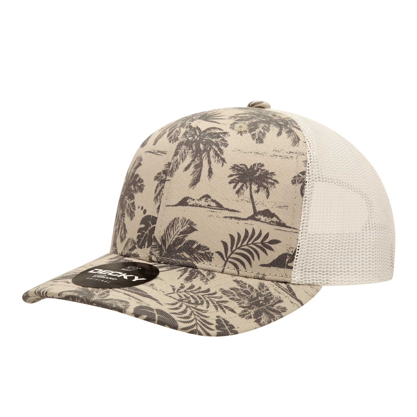 6 Panel Mid Profile Structured Tropical Trucker