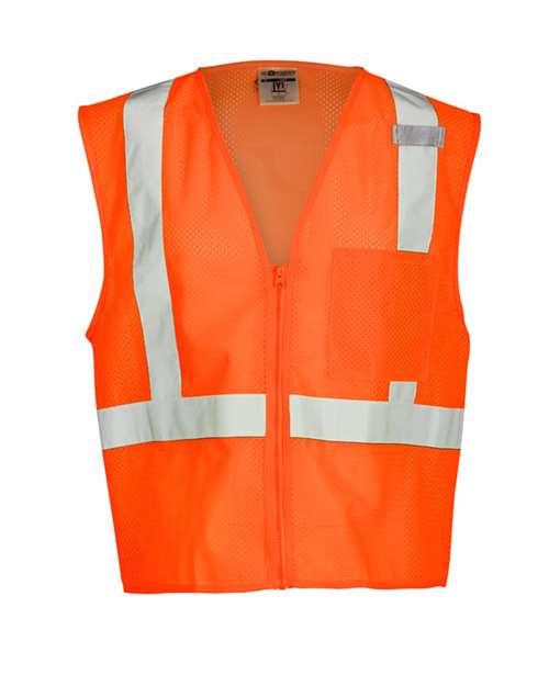 Unisex Single Pocket Zipper Mesh Vest