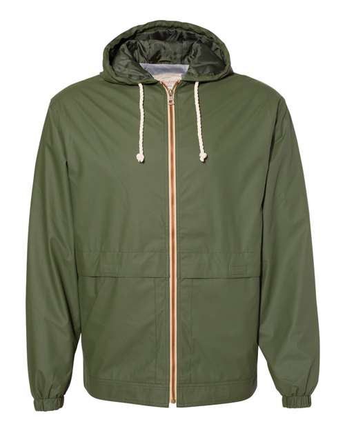 Unisex Vintage Hooded Rain Jacket