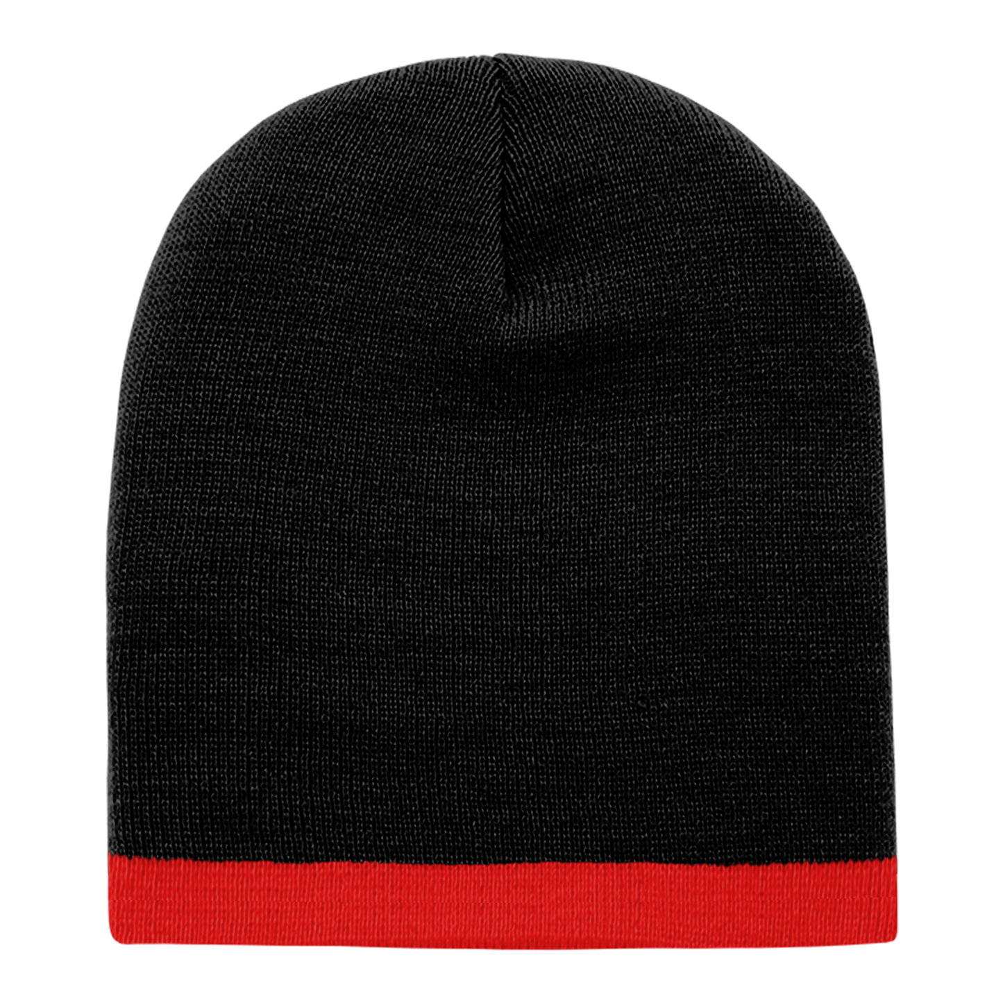 Acrylic/Polyester Striped Short Beanie