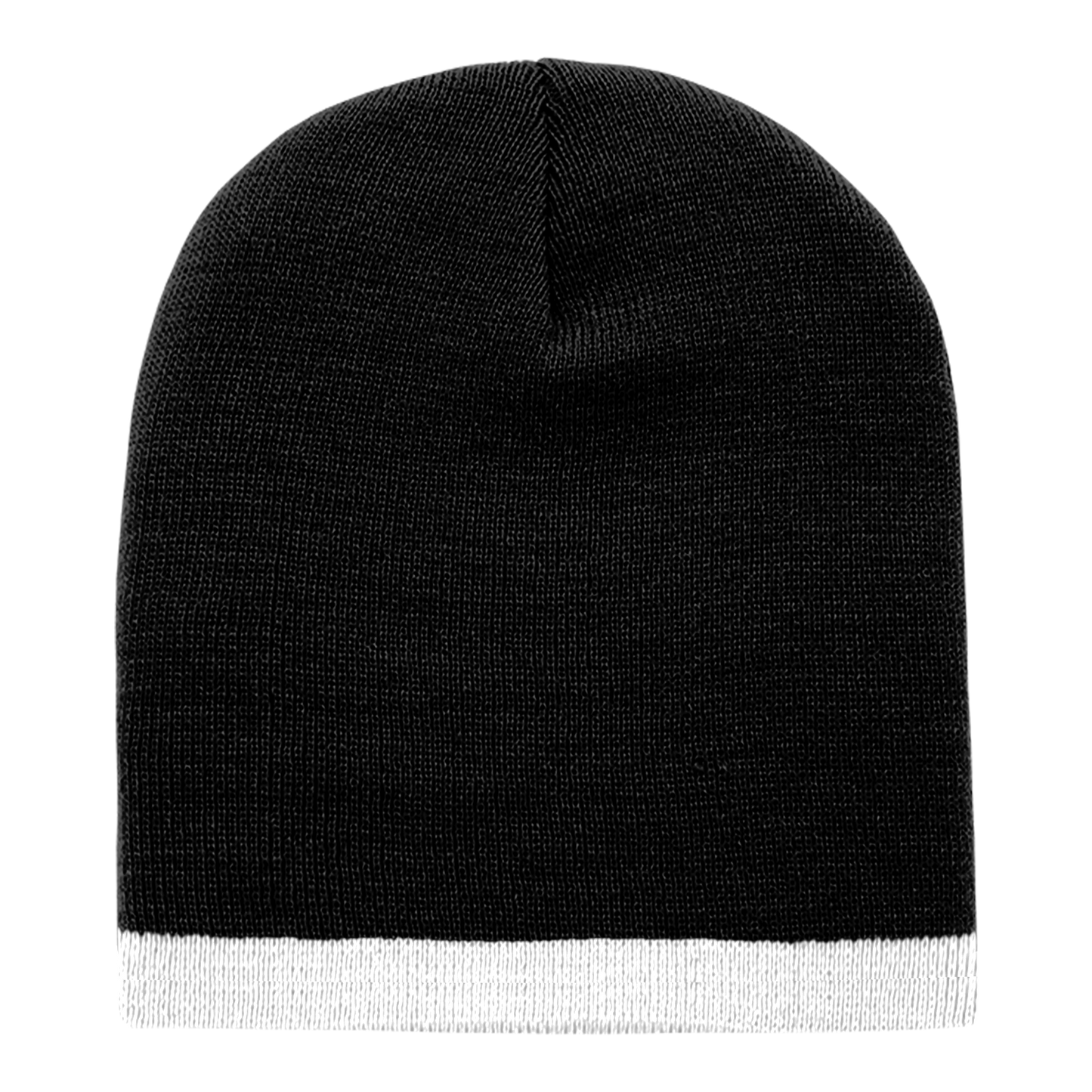 Acrylic/Polyester Striped Short Beanie