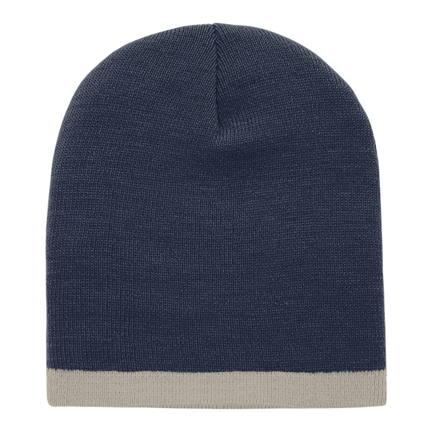 Acrylic/Polyester Striped Short Beanie