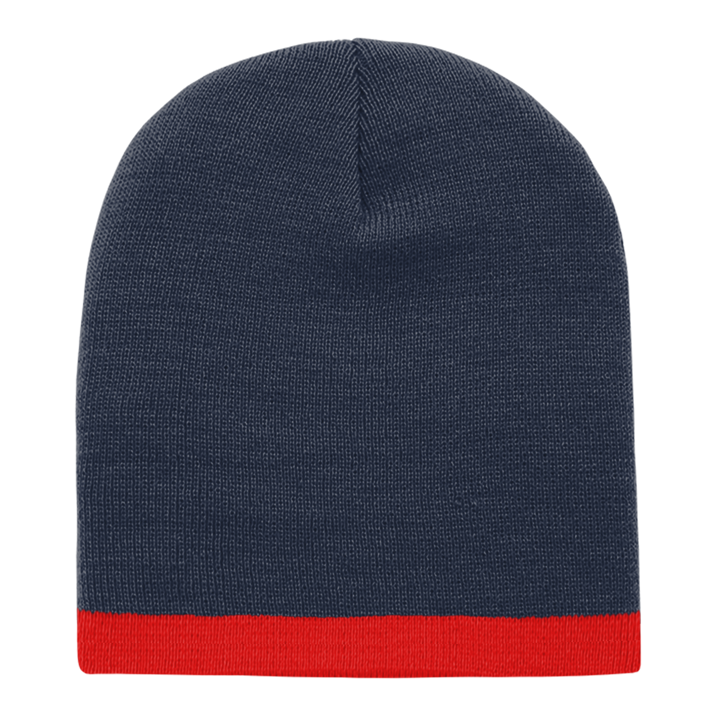 Acrylic/Polyester Striped Short Beanie