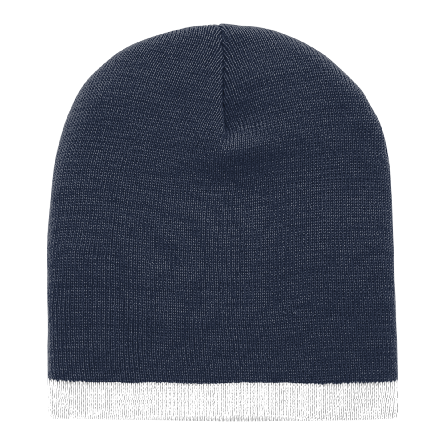 Acrylic/Polyester Striped Short Beanie