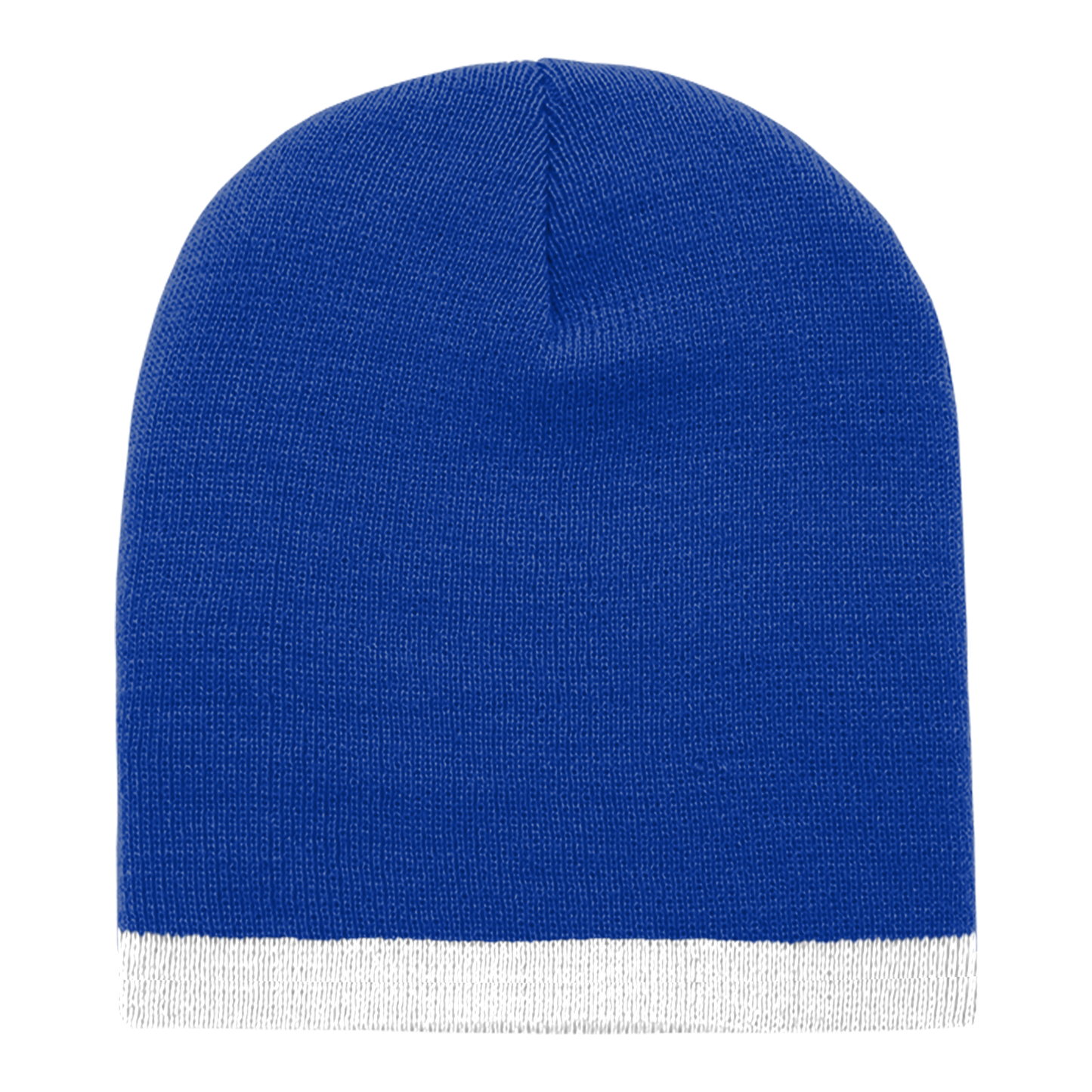 Acrylic/Polyester Striped Short Beanie