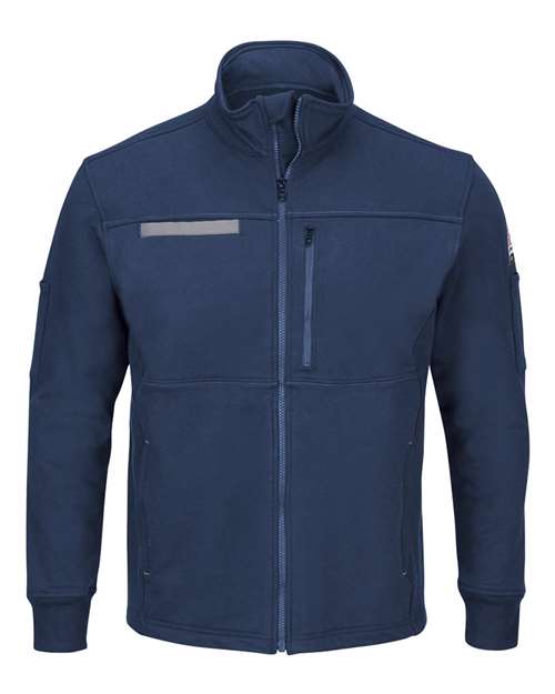 Men's Zip Front Fleece Jacket-Cotton /Spandex Blend
