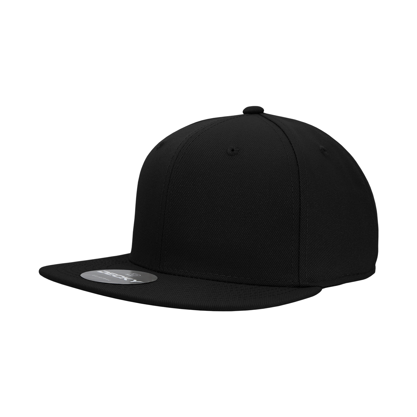 6 Panel High Profile Structured Acrylic/Polyester Fitted