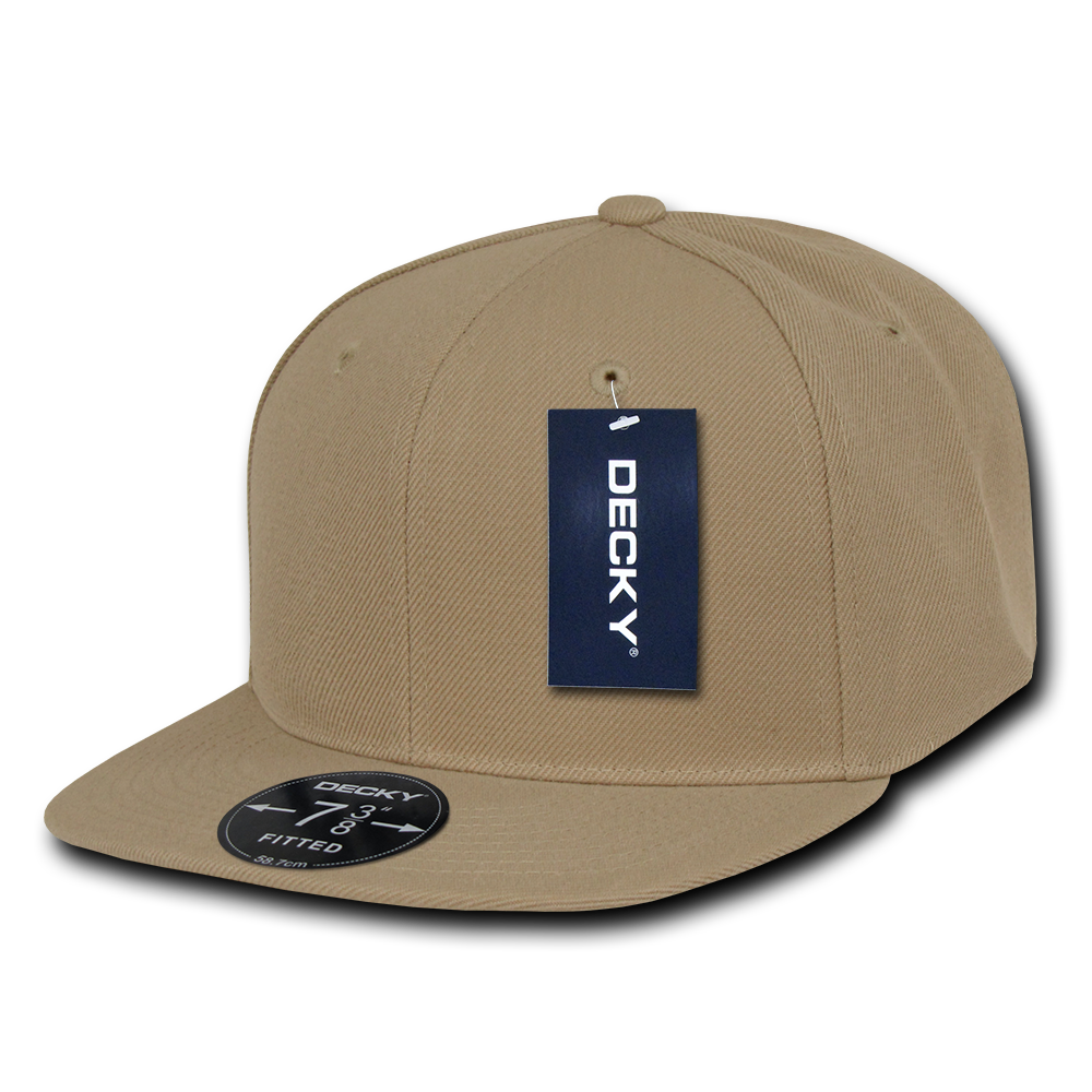 6 Panel High Profile Structured Acrylic/Polyester Fitted