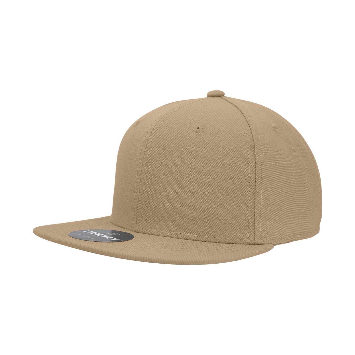 6 Panel High Profile Structured Acrylic/Polyester Fitted