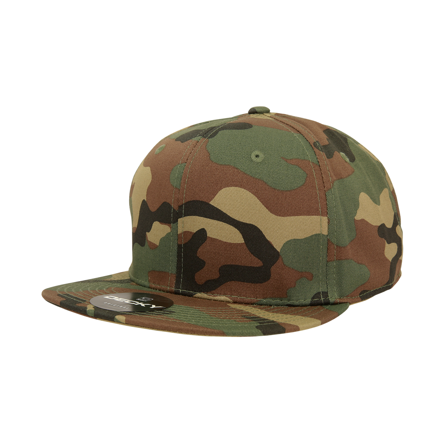 6 Panel High Profile Structured Acrylic/Polyester Fitted