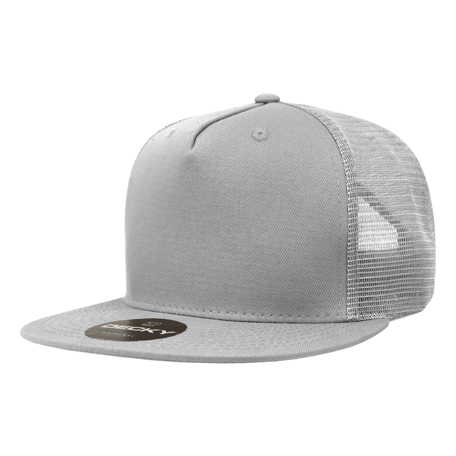 5 Panel High Profile Structured Cotton Blend Trucker