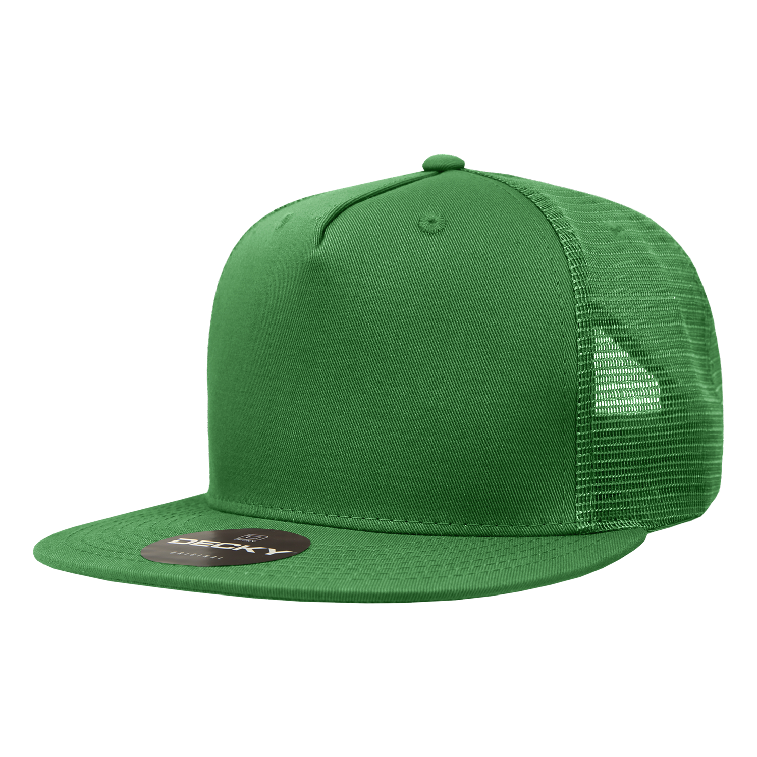 5 Panel High Profile Structured Cotton Blend Trucker