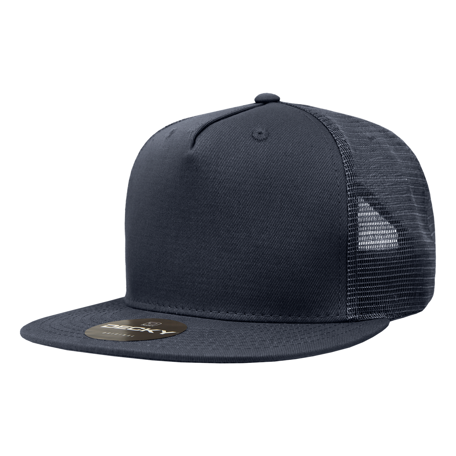 5 Panel High Profile Structured Cotton Blend Trucker