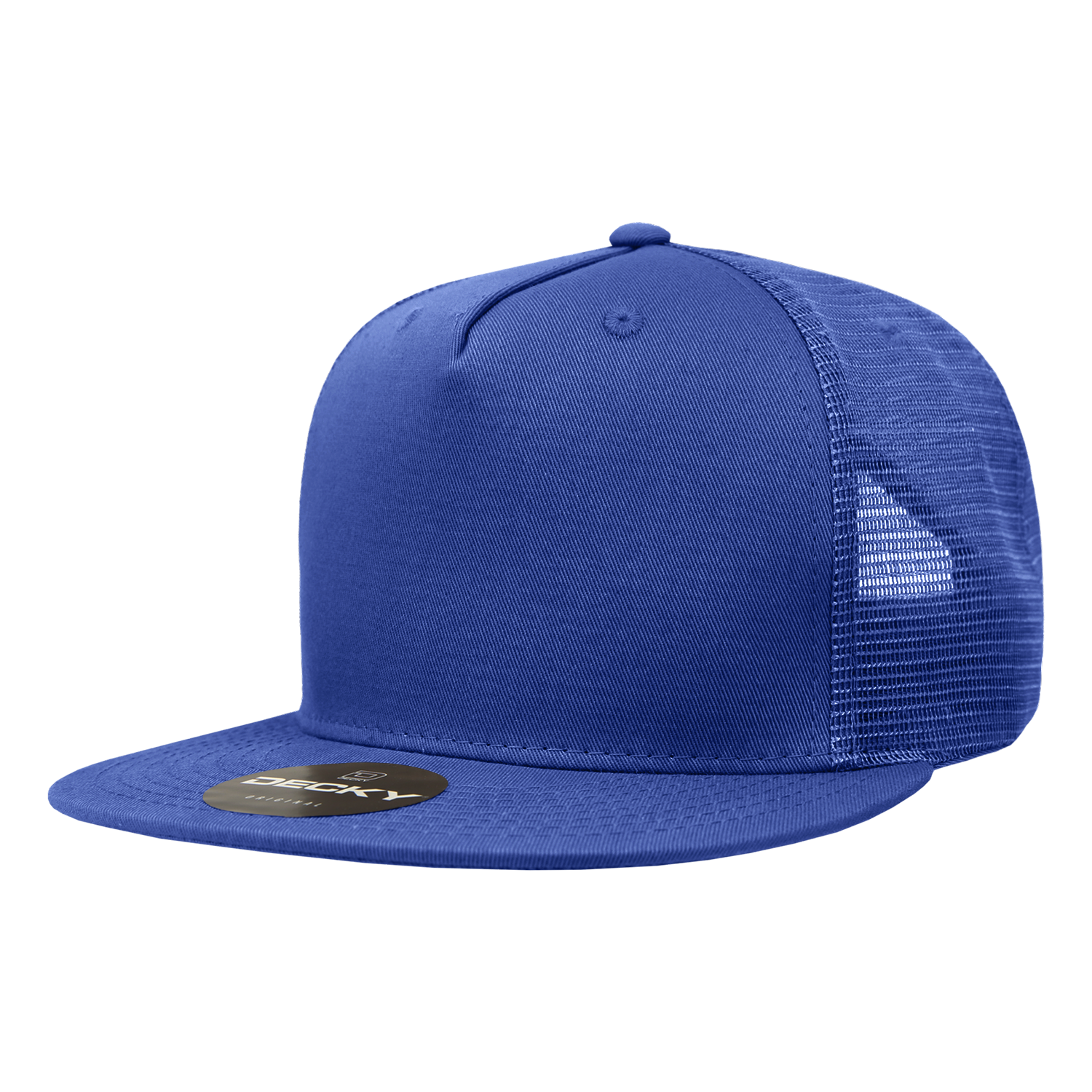 5 Panel High Profile Structured Cotton Blend Trucker