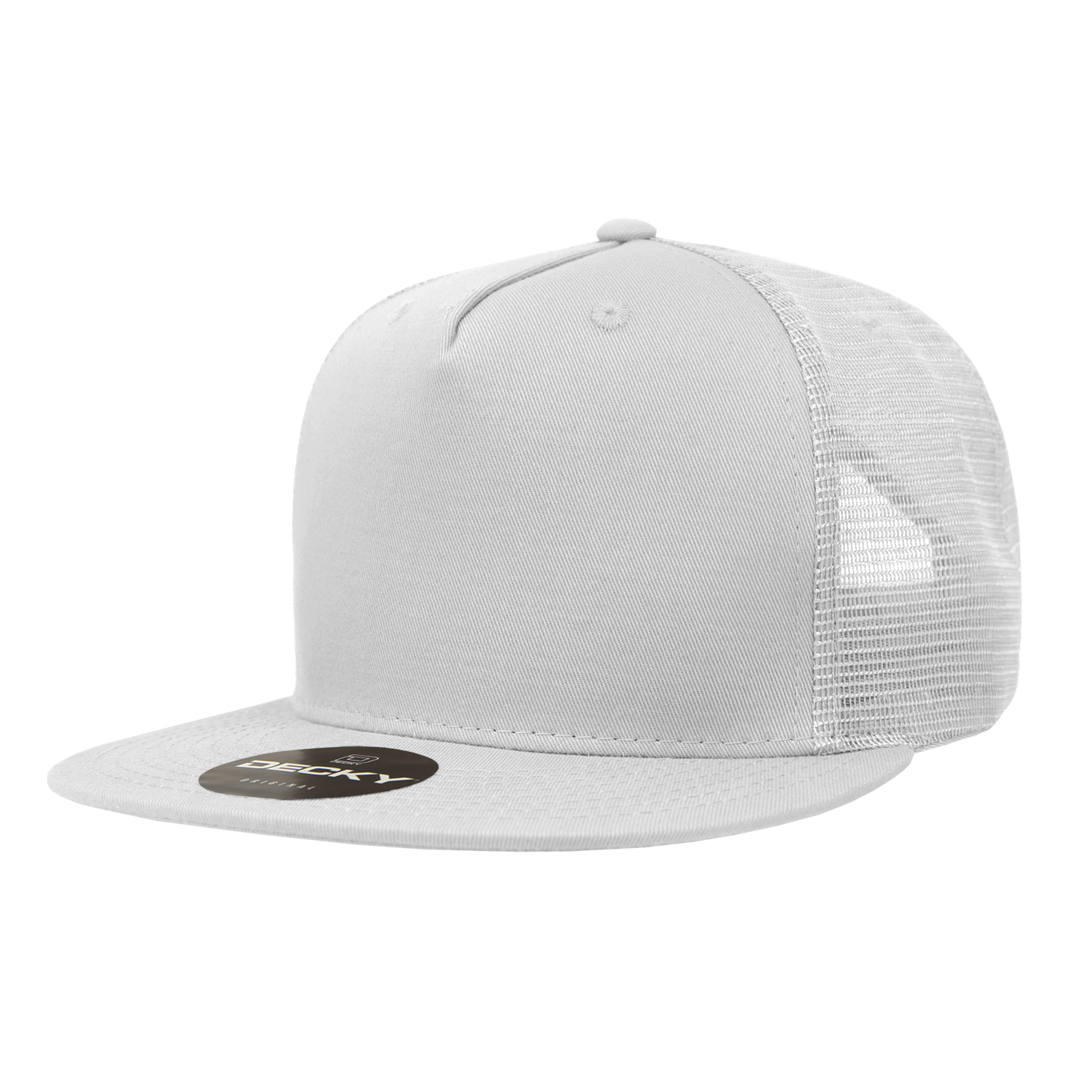 5 Panel High Profile Structured Cotton Blend Trucker