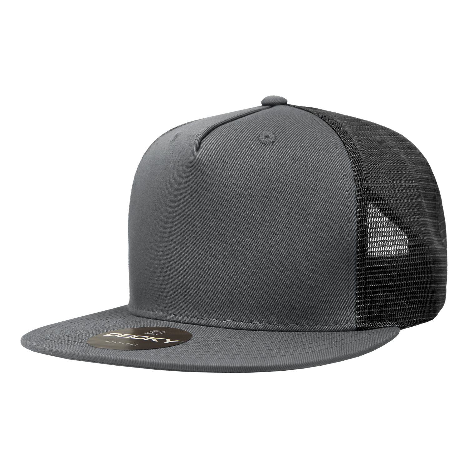 5 Panel High Profile Structured Cotton Blend Trucker