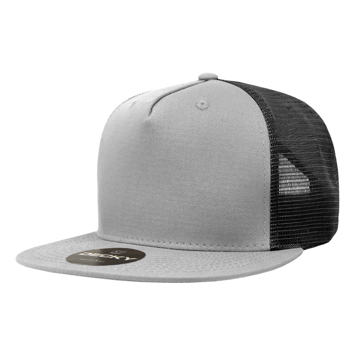 5 Panel High Profile Structured Cotton Blend Trucker
